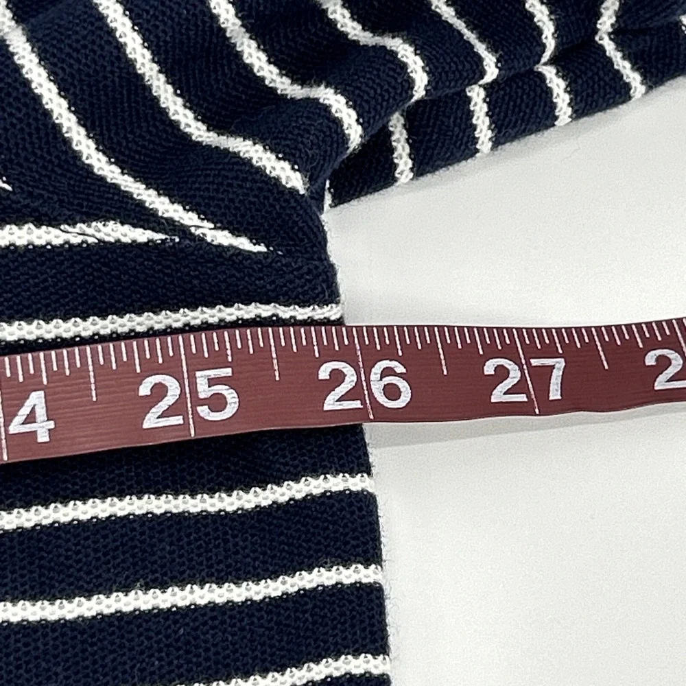 L.L. Bean Shirt Mens XL Tall Blue White Stripes Premium Double‎ L Banded Polo